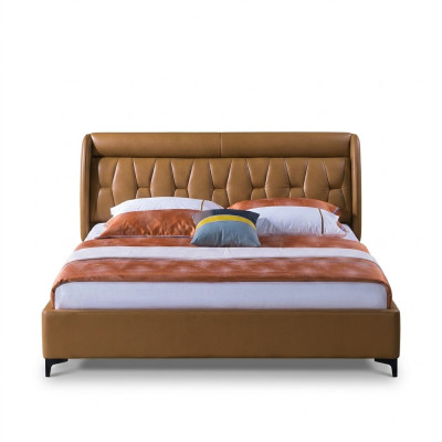Conception Chambre Lit Bois Lits Luxe Double Mariage Rembourrage Mobilier 180x200cm