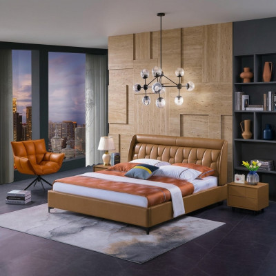 Meubles de chambre de luxe Lit 2x Table de chevet Set Lits Mobilier Hôtel 3 pièces. Résider!
