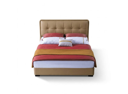 Chambre classique Lit Blanc Lits textile Double Rembourrage en cuir 180x200cm