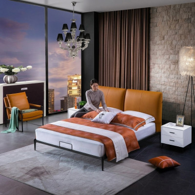 Lit double classique, lit de mariage, design de lit de luxe, lits modernes style. nouveau 180x200cm.