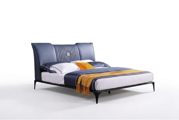Conception de rembourrage de lit Luxe Lits doubles d'hôtel. Chambre de sommeil de mariage en cuir