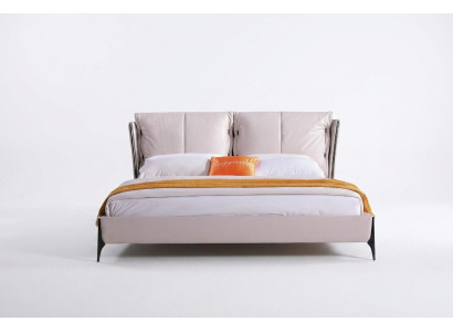 Hôtel design moderne Lit xxl Lits Luxe Double en simili cuir Cuir imitation