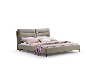 Mobilier Lits Lit double Chambre à coucher Luxe Lit double Beige Mobilier d'hôtel