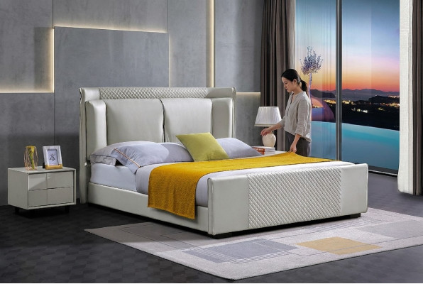 Lit rembourré Lits Lit Rembourrage Designer Hôtel Double Luxe Design Décoratif