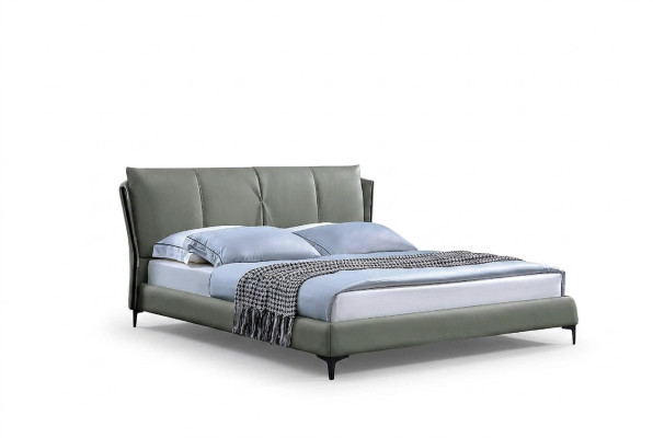 Cuir de lit 2x Table de chevet 3 pièces Ensemble de chambre à coucher Mobilier Lits modernes de luxe neufs