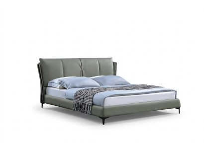 Cuir de lit 2x Table de chevet 3 pièces Ensemble de chambre à coucher Mobilier Lits modernes de luxe neufs