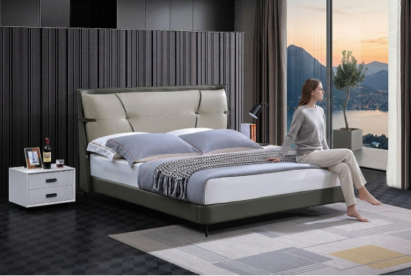 Meubles de luxe Lits Lit double Chambre Lit double Beige Mobilier d'hôtel