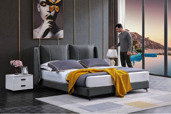 Lit double Chambre Lits Luxe Lit double Beige Mobilier Hôtel Aménagement Mobilier