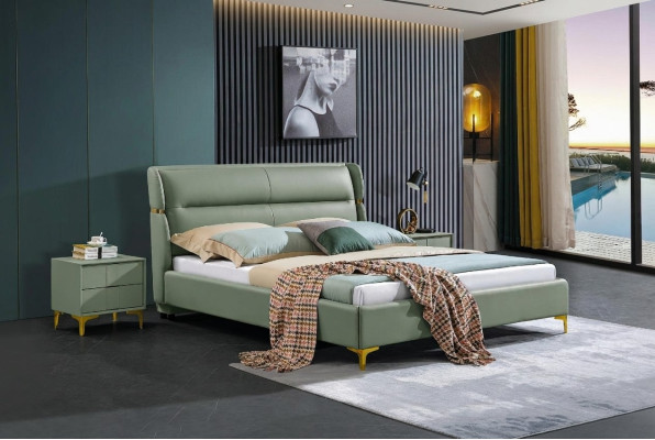 Lit double classique Lits en bois Chambre à coucher Mobilier italien