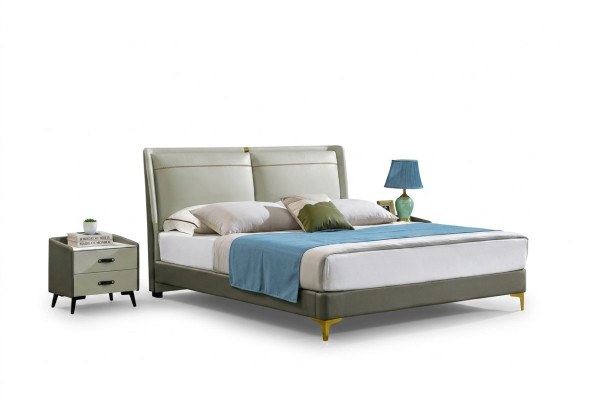 Meubles de chambre de luxe Conception de lit Rembourrage Lit de mariage Lits doubles