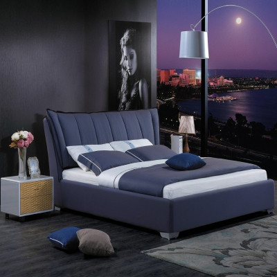 Design de rembourrage de lit de luxe Double Décor Lit Hôtel Sommeil Chambre de luxe