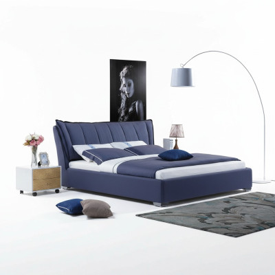 Design de rembourrage de lit de luxe Double Décor Lit Hôtel Sommeil Chambre de luxe