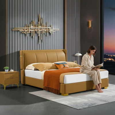 Lit double Mobilier orange Lits Chambre Lit double Beige Hôtel