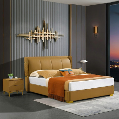 Lit double Mobilier orange Lits Chambre Lit double Beige Hôtel