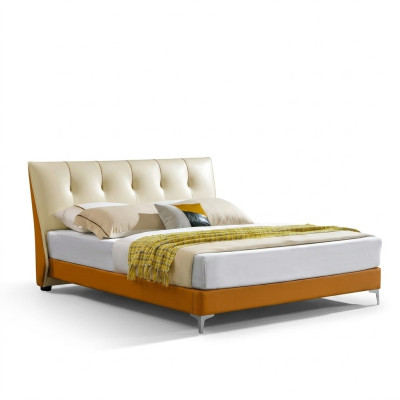 Lit de luxe en tissu pour hôtel double 180x200 de design et de décoration.