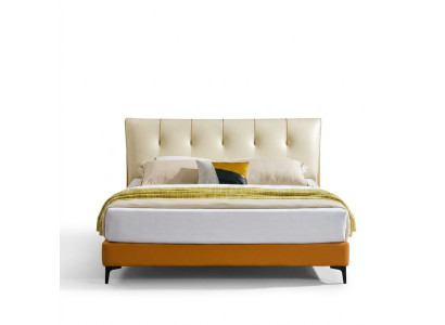 Lit en cuir Lits de luxe Lits doubles Matelas de mariage Hôtel Ensemble complet
