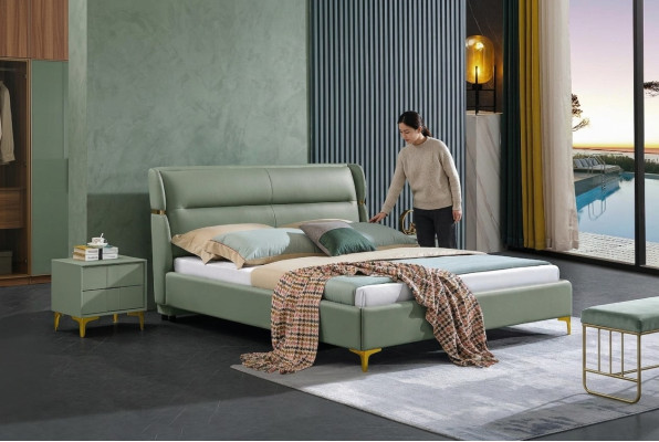 Mobilier de chambre de luxe avec 2 tables de chevet Ensemble de lits Mobilier d'hôtel 3 pièces.