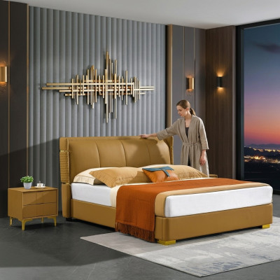 Chambre Lit Lit rembourré Lit double Lits Grand Design Luxe Double