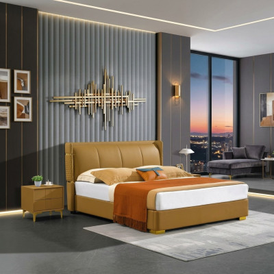 Chambre Lit Lit rembourré Lit double Lits Grand Design Luxe Double