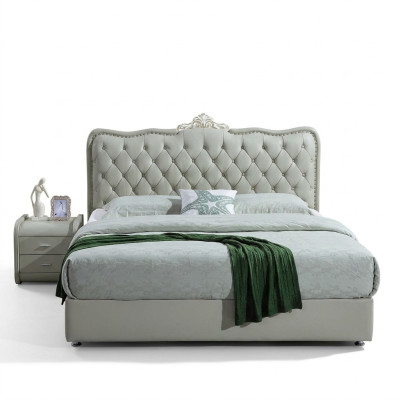 Lit en cuir Chambre Complet Lit 3 pcs. Suite Hôtel Ensembles Tables de chevet.