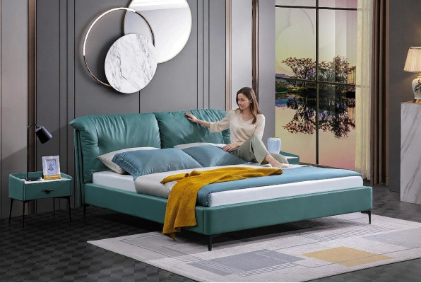 Chambre Lit Tables de chevet 3 pcs. Ensemble Lit de Luxe en Bois