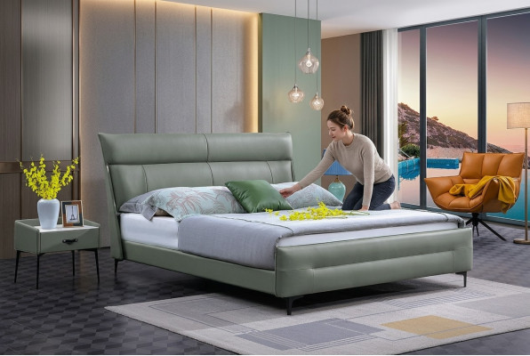 Le linge de lit de luxe 2x table de chevet 3 pièces. Ensemble de meubles de chambre à coucher Lits Cadre de lit