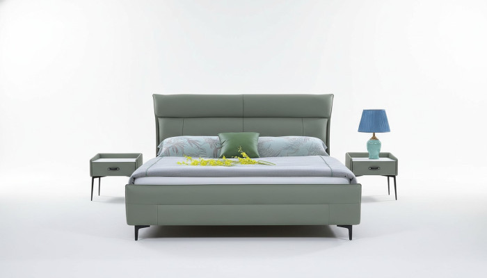Le linge de lit de luxe 2x table de chevet 3 pièces. Ensemble de meubles de chambre à coucher Lits Cadre de lit