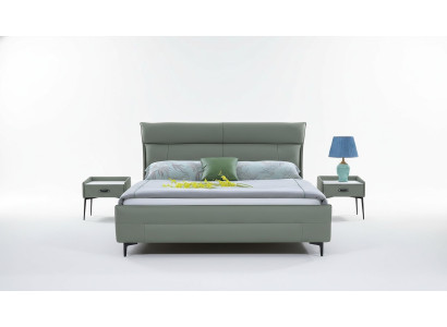 Le linge de lit de luxe 2x table de chevet 3 pièces. Ensemble de meubles de chambre à coucher Lits Cadre de lit
