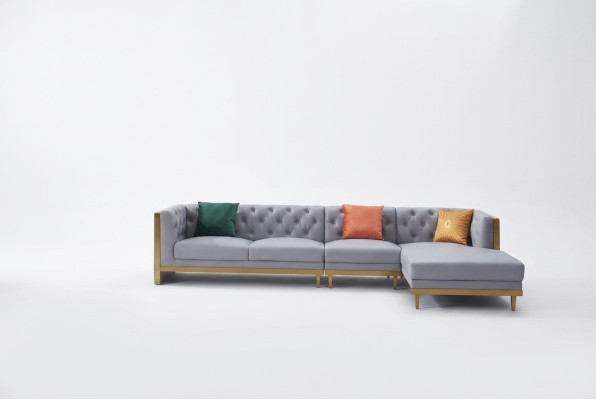 Paysage vivant Canapé d'angle en L Canapé Siège Rembourrage Ensemble Suite Canapé Mobilier de luxe