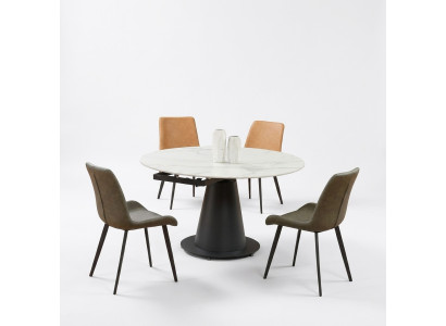 Salle à manger Design Meubles Chaise Groupe Table 4 Chaises Inclinables Ensemble Suite nouveau