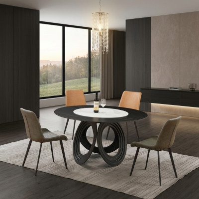 Ensemble complet Table à manger 4x Chaises Salle à manger Ensemble Groupe Ess Table en bois