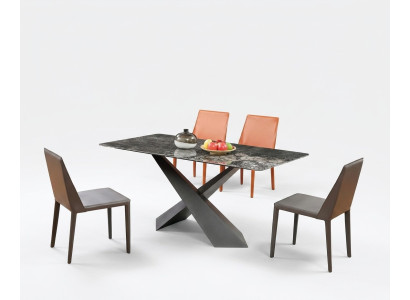 Table en colonne de luxe tables de salle à manger groupe 5 pièces. Ensemble suite Fauteuil