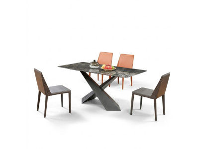 x Jambes Colonnes Table Salle à manger Tables 180x90 Mobilier de luxe en marbre de design
