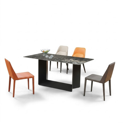 Haute qualité Table de luxe Tables Salle à manger Mobilier Colonnes Pied Marbre