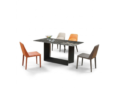 Haute qualité Table de luxe Tables Salle à manger Mobilier Colonnes Pied Marbre