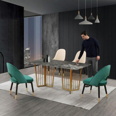 Ensemble de salle à manger complet avec table et 4 chaises pour salle à manger.