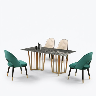 Ensemble de salle à manger complet avec table et 4 chaises pour salle à manger.