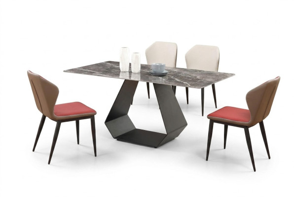 Table à manger moderne Table Tables en marbre 180x90 Salle à manger Mobilier de luxe Design neuf.
