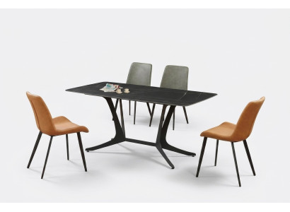 Salle à manger luxe table colonne tables groupe 5 pièces. Ensemble Suite Fauteuil