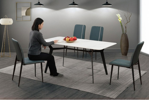 Table de luxe Tables Salle à manger Mobilier Complet et Suite 5 pcs. Ensemble Groupe