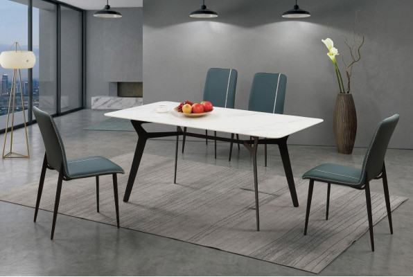 Table de luxe Tables Salle à manger Mobilier Complet et Suite 5 pcs. Ensemble Groupe