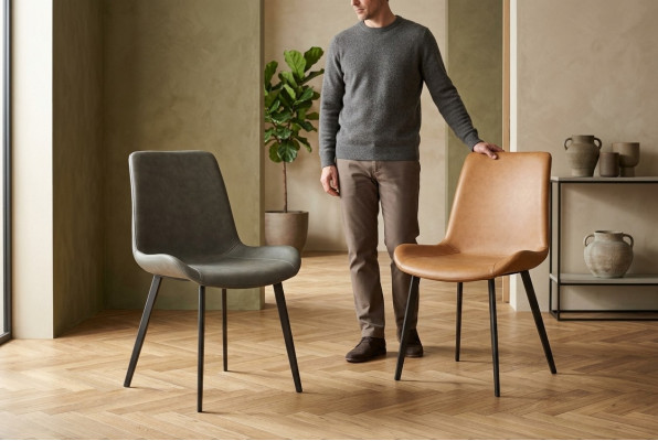 Chaise de designer Chaise de luxe Fauteuil Rembourrage Chaises 1x Salon Salle à manger
