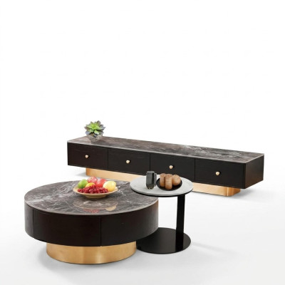 Set 2x Table basse Table basse Table d'appoint décorative Table basse de designer pour salon