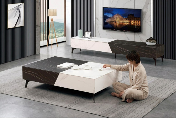 Table basse bahut 2 pièces meuble de salon table basse meuble mural commode