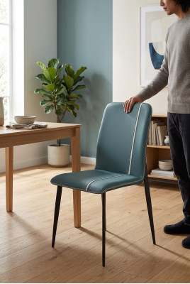 Chaise Lehn Design Textile Rembourrage Chaises Salon Salle à manger neuve 1x fauteuil