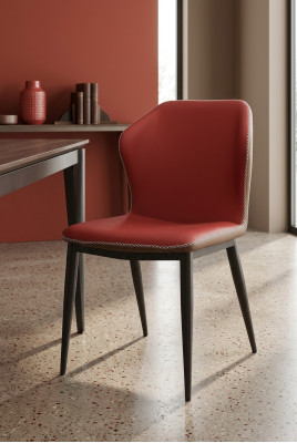 Chaise 1x Design de luxe Conception de revêtement de siège de chaises Bureau de salle à manger en bois neuf.