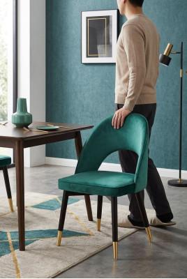 Chaise de fauteuil moderne 1x Chaise de salle à manger Lounge Siège rembourré en textile neuf