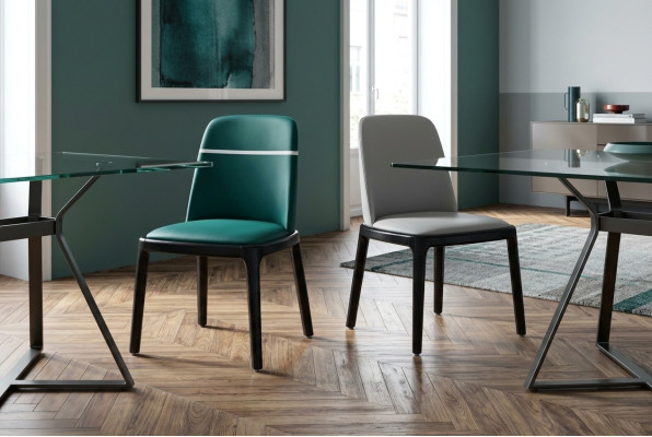Chaise moderne 1x Fauteuil de salle à manger TV Siège de salon Chaise rembourrée