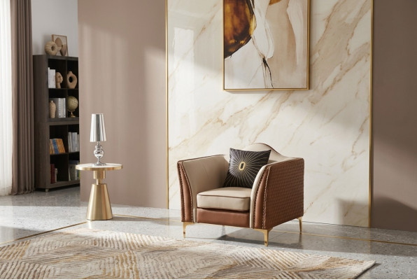 Fauteuil Club Lounge, fauteuil design Lehn, fauteuil rembourré, sofa 1 place TV, neuf.