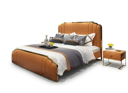 Literie de lit de luxe de conception de rembourrage de lit double de l'hôtel Mariage Chambre de sommeil 180x200cm